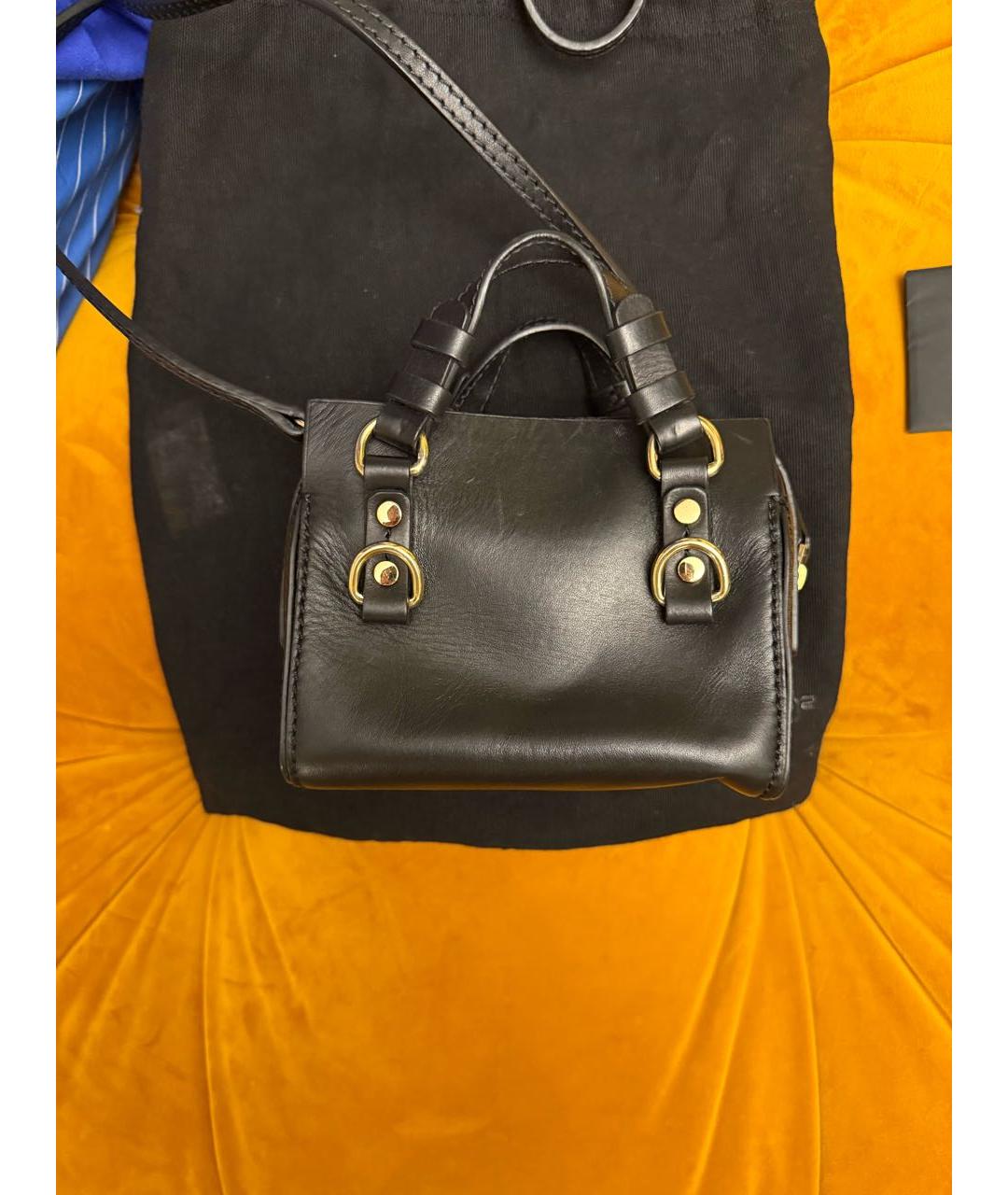 DSQUARED2 Черная кожаная сумка через плечо, фото 2