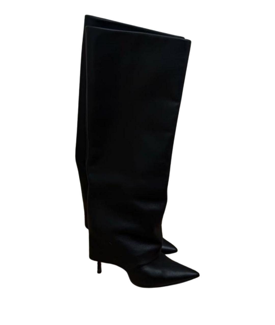 LE SILLA Черные кожаные сапоги, фото 1