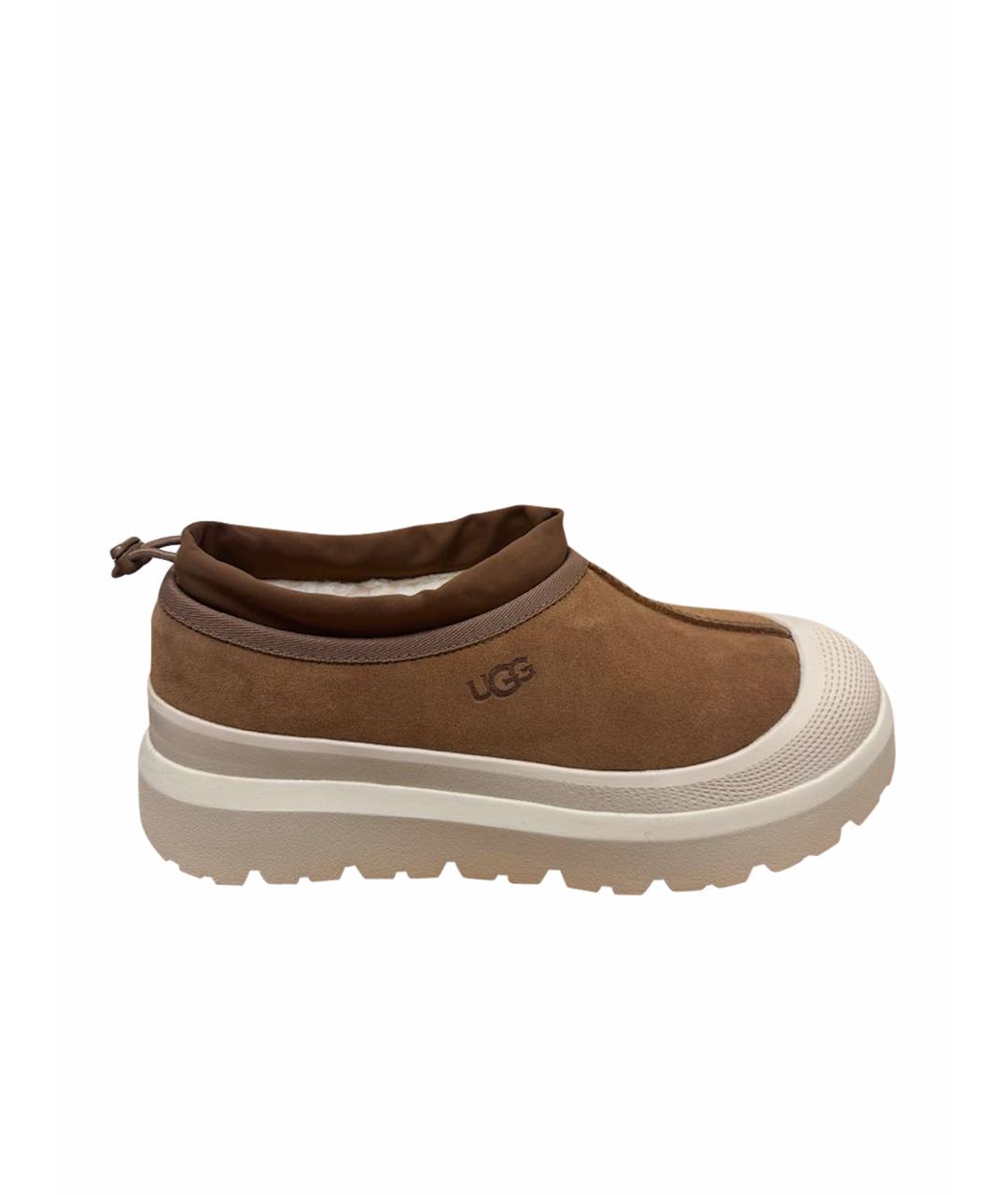 UGG AUSTRALIA Коричневые замшевые низкие ботинки, фото 1