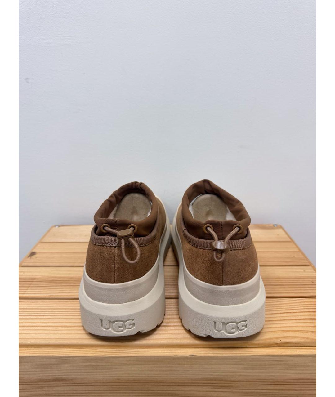 UGG AUSTRALIA Коричневые замшевые низкие ботинки, фото 4