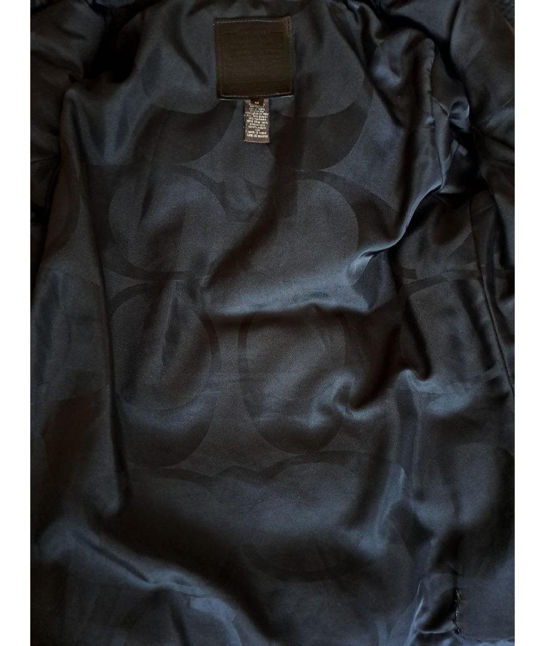 COACH Черный полиэстеровый пуховик, фото 4