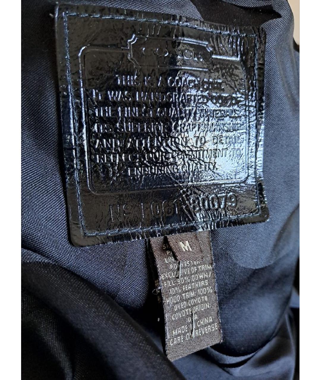 COACH Черный полиэстеровый пуховик, фото 3