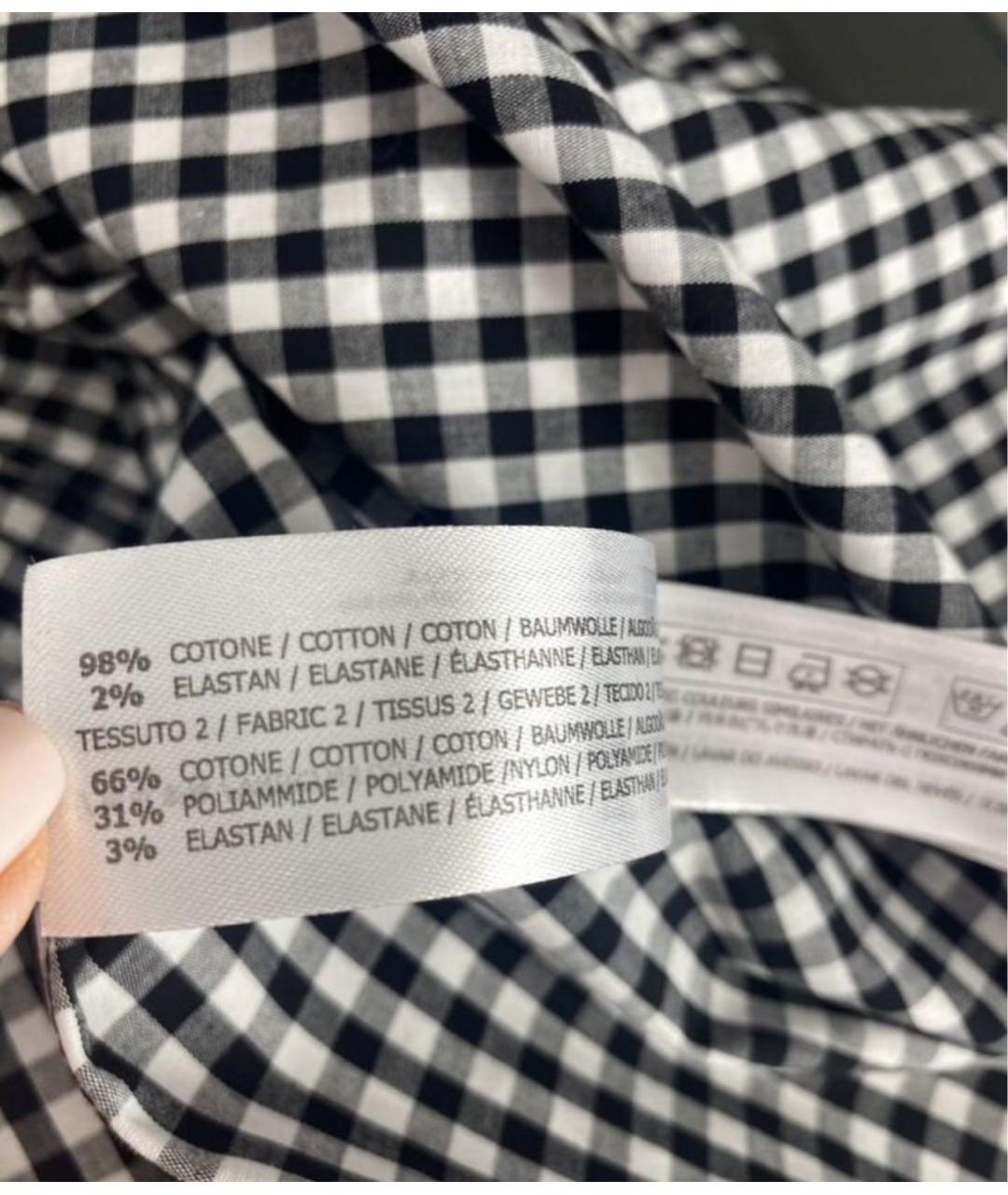 TWIN-SET Черное хлопко-эластановое повседневное платье, фото 6