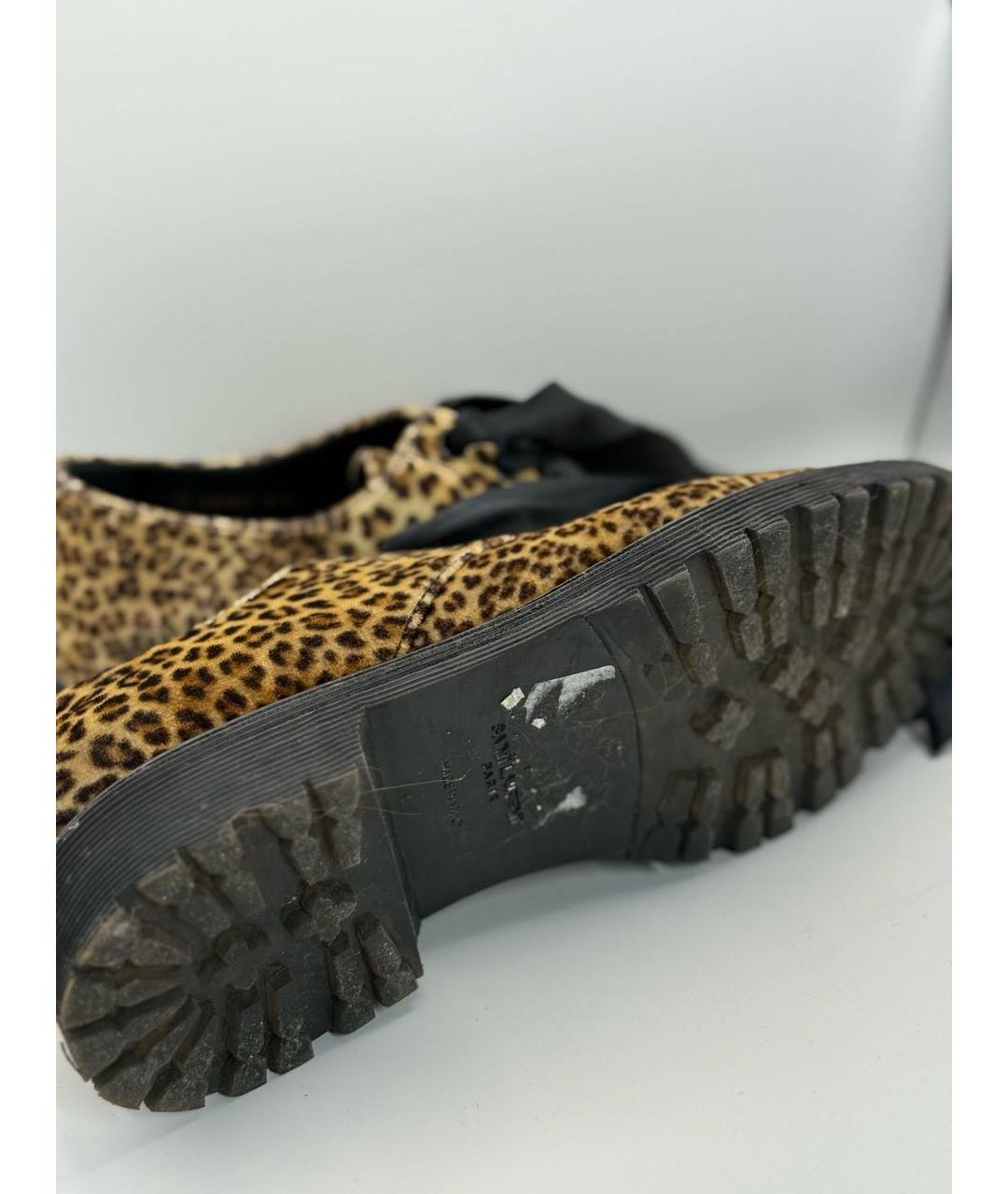 SAINT LAURENT Коричневые ботинки, фото 4