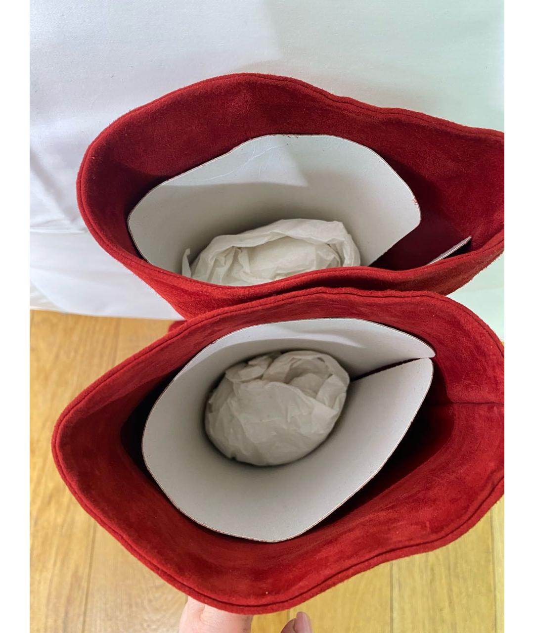 POLO RALPH LAUREN Красные замшевые сапоги, фото 7