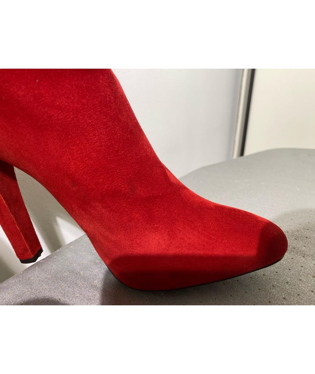 POLO RALPH LAUREN Красные замшевые сапоги, фото 6