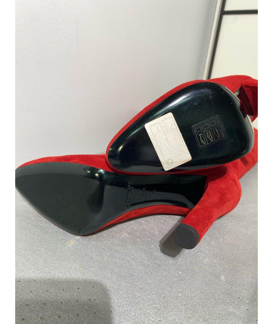 POLO RALPH LAUREN Красные замшевые сапоги, фото 8