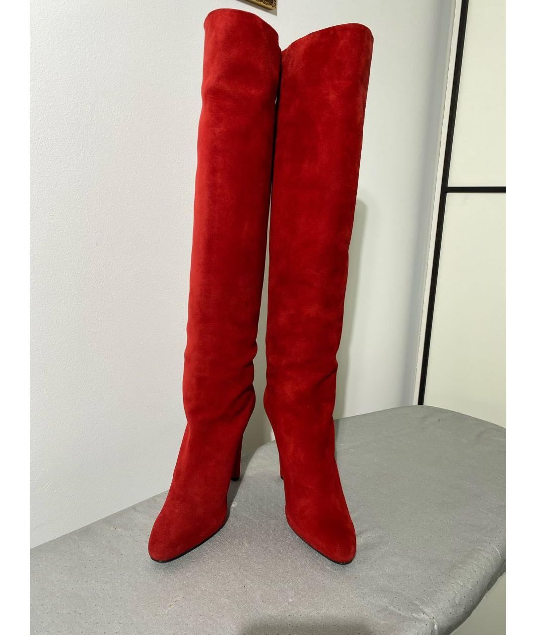 POLO RALPH LAUREN Красные замшевые сапоги, фото 2
