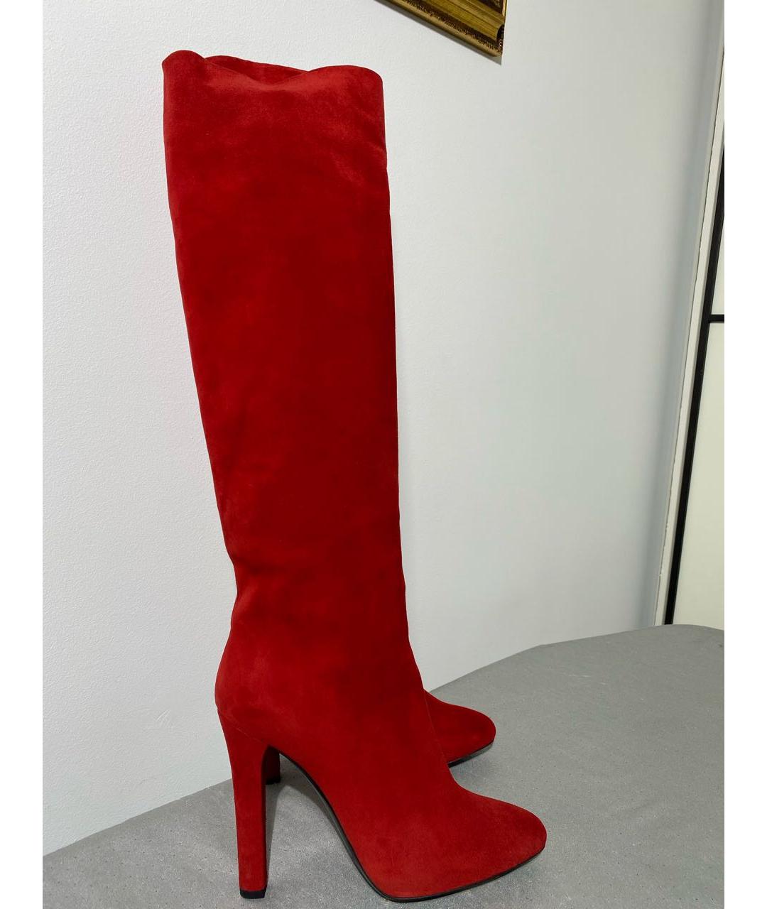 POLO RALPH LAUREN Красные замшевые сапоги, фото 9