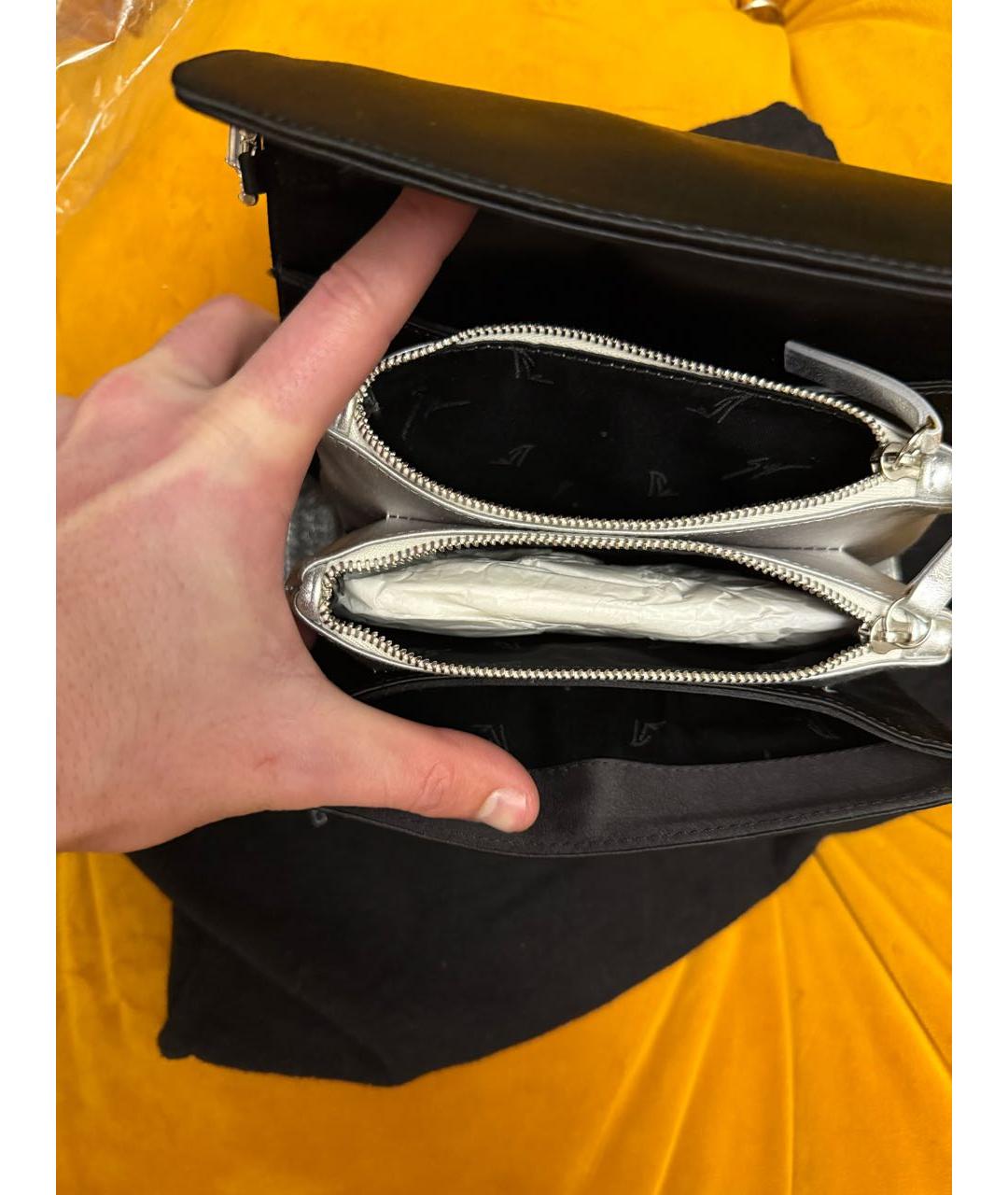 GIUSEPPE ZANOTTI DESIGN Черная сумка с короткими ручками, фото 4