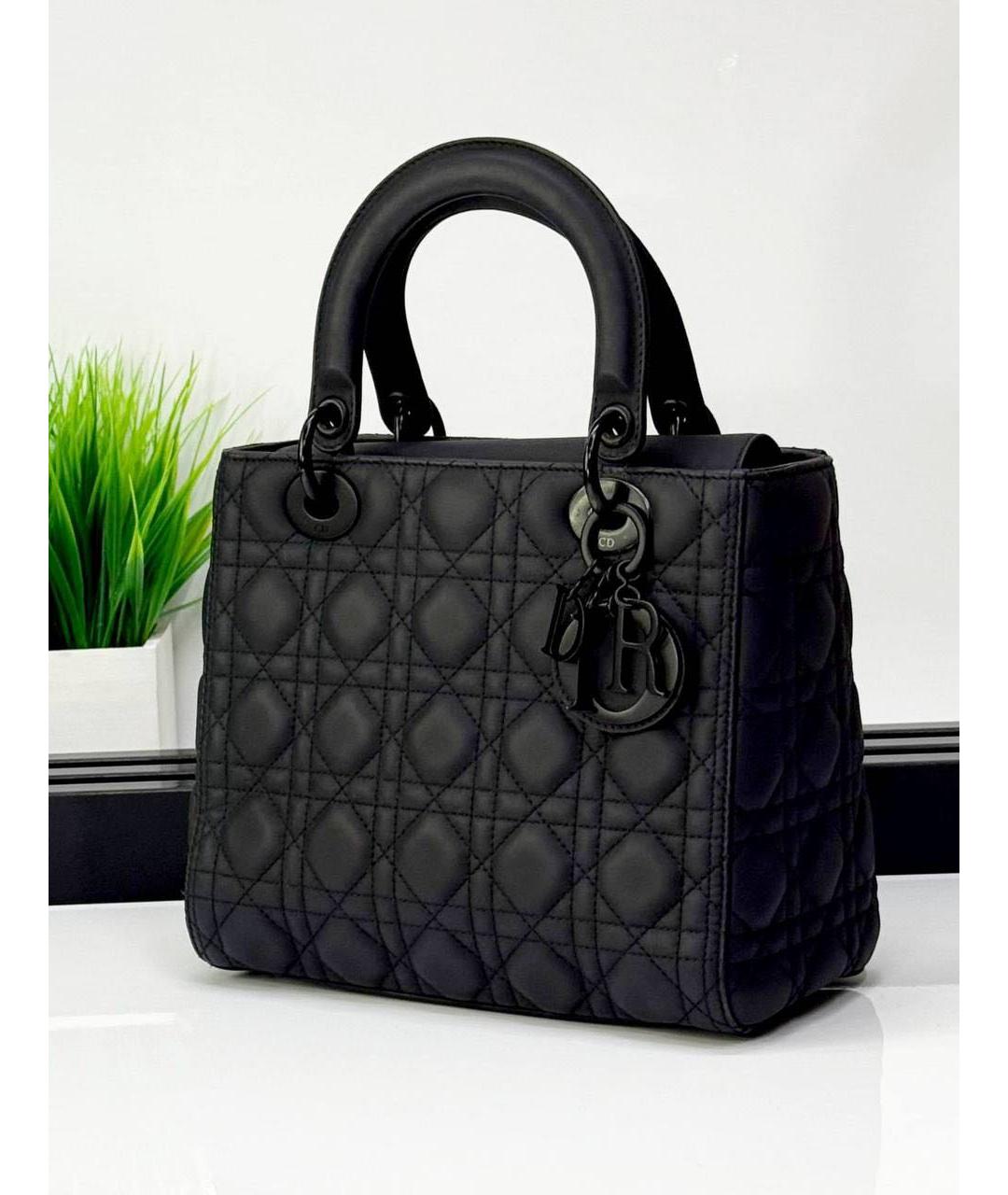 CHRISTIAN DIOR Темно-синяя кожаная сумка с короткими ручками, фото 2