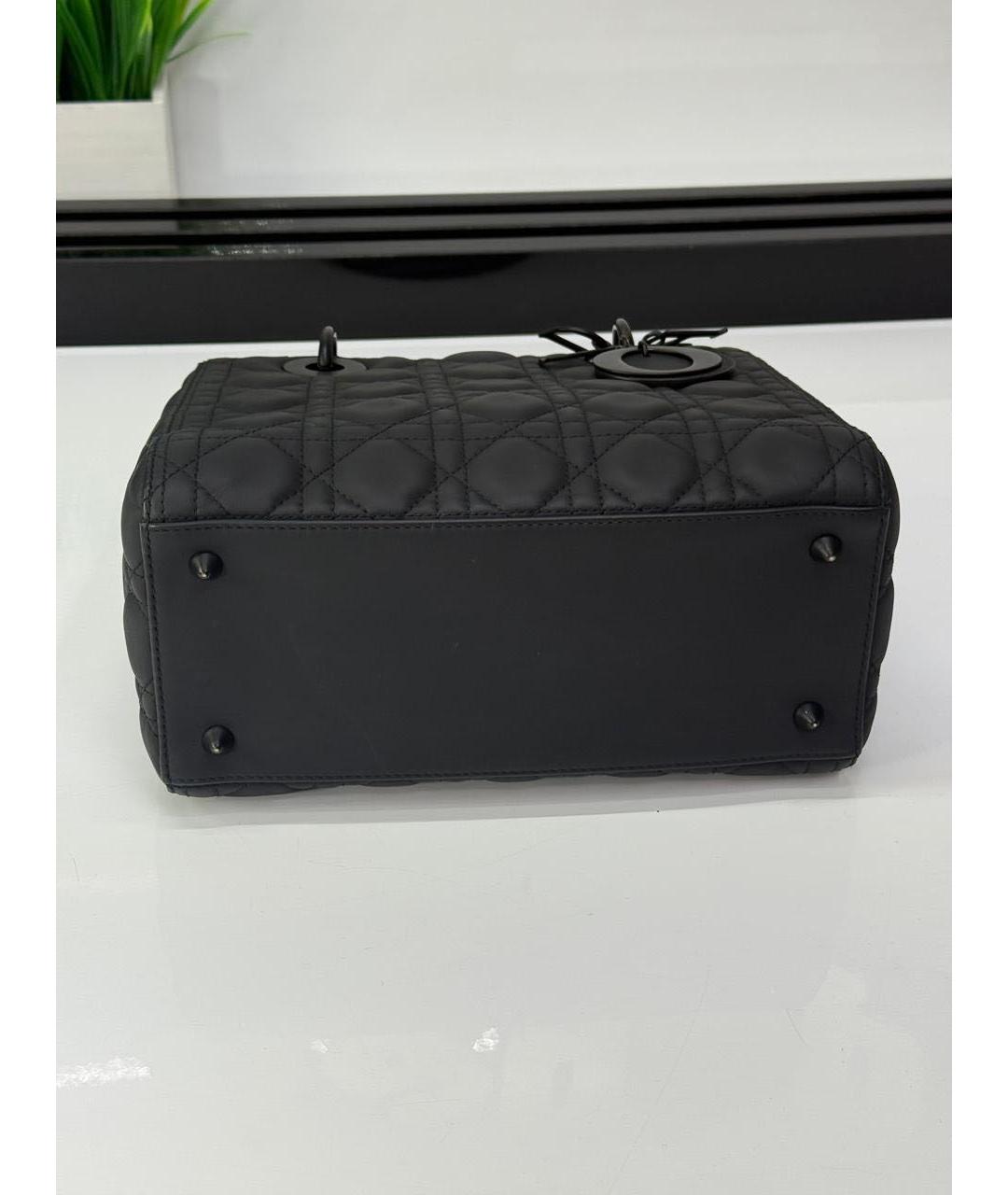 CHRISTIAN DIOR Темно-синяя кожаная сумка с короткими ручками, фото 5