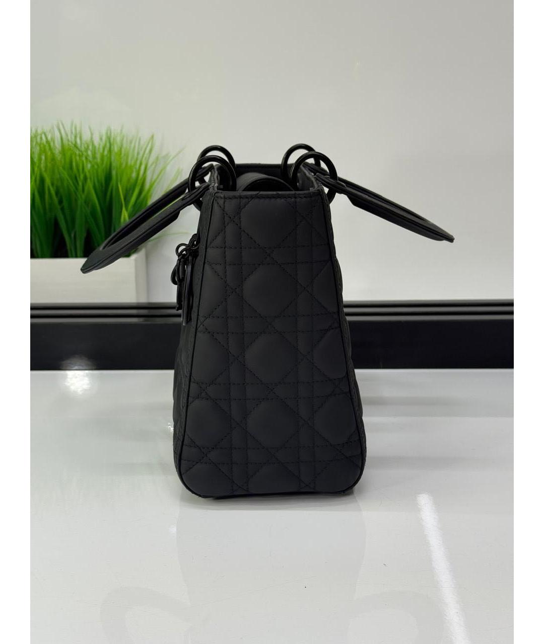 CHRISTIAN DIOR Темно-синяя кожаная сумка с короткими ручками, фото 7