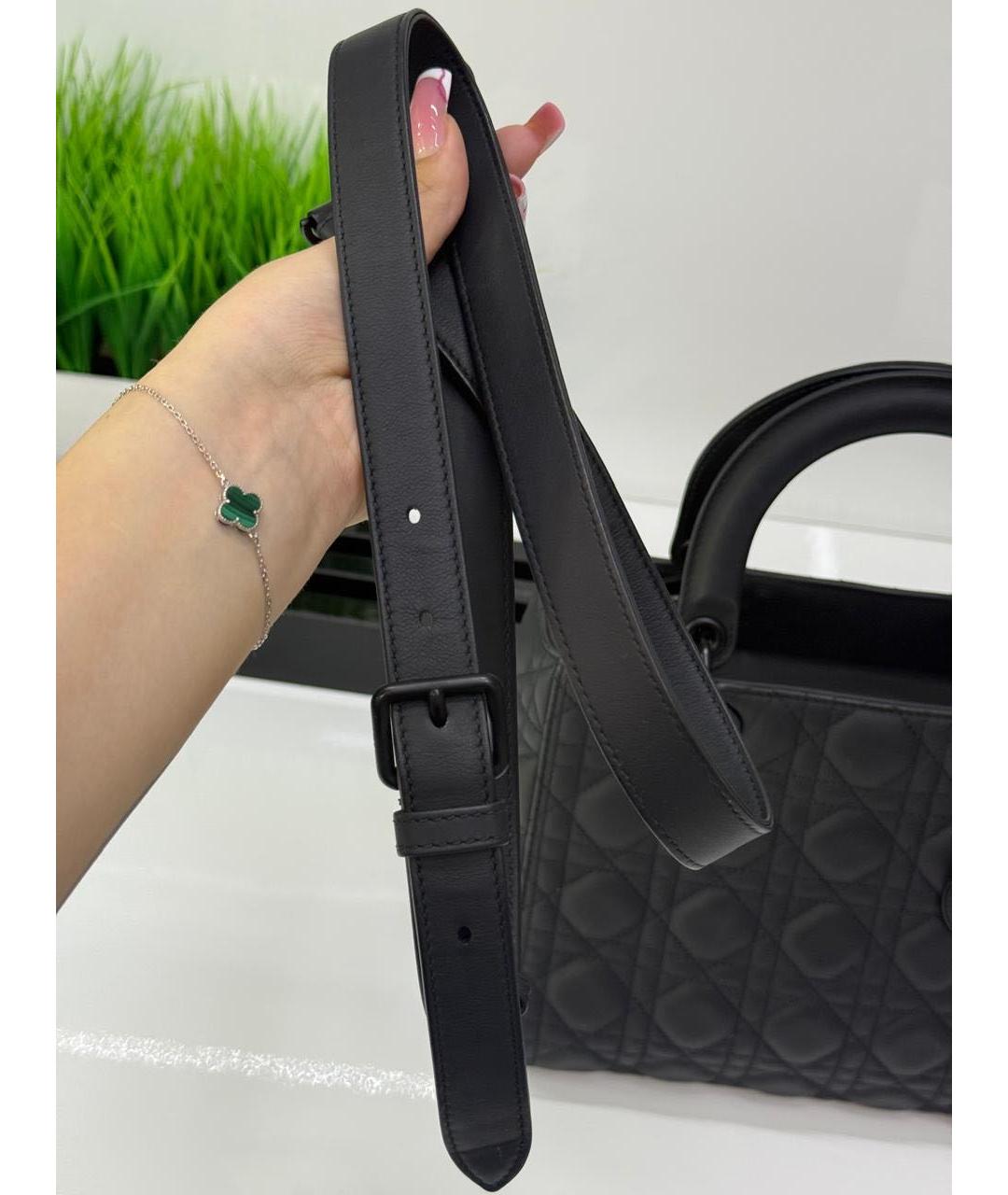 CHRISTIAN DIOR Темно-синяя кожаная сумка с короткими ручками, фото 6