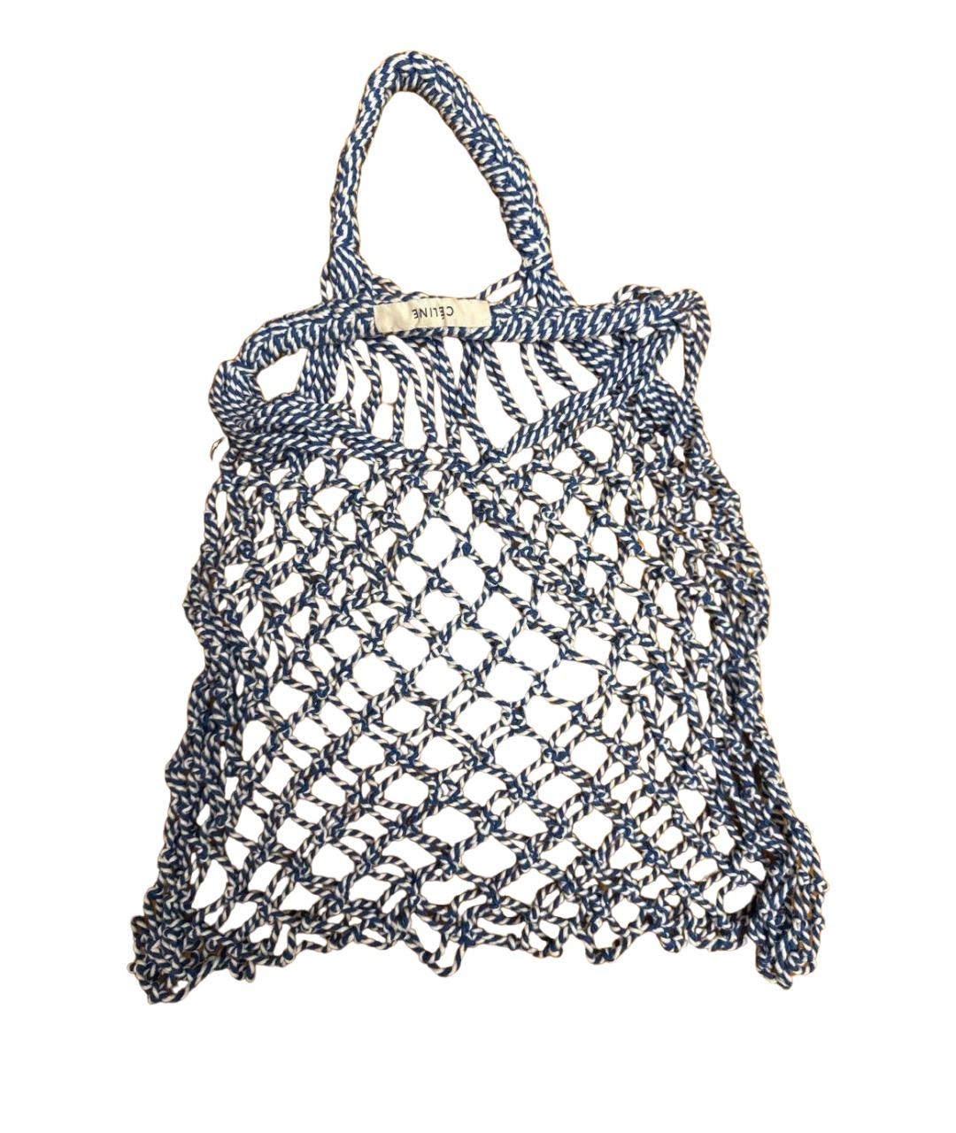 CELINE Голубая хлопковая пляжная сумка, фото 1