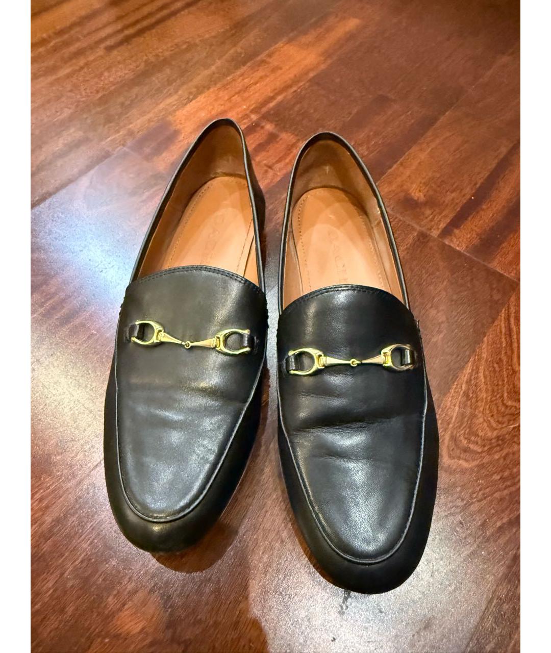 COACH Черные кожаные лоферы, фото 2