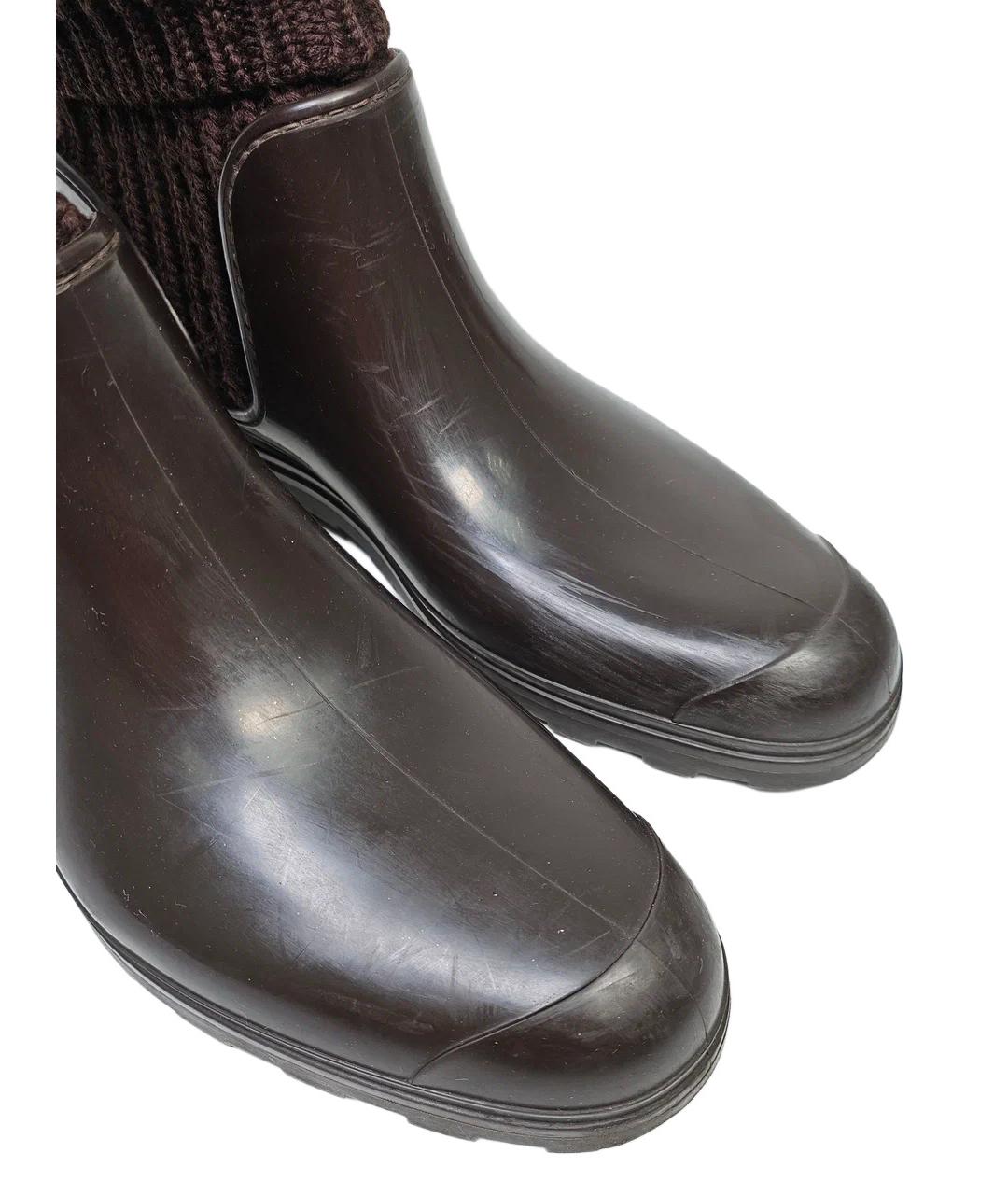 GUCCI Коричневые резиновые сапоги, фото 7