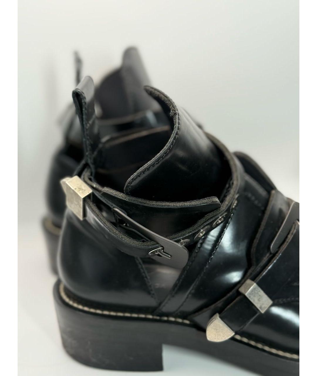 BALENCIAGA Черные кожаные ботинки, фото 4