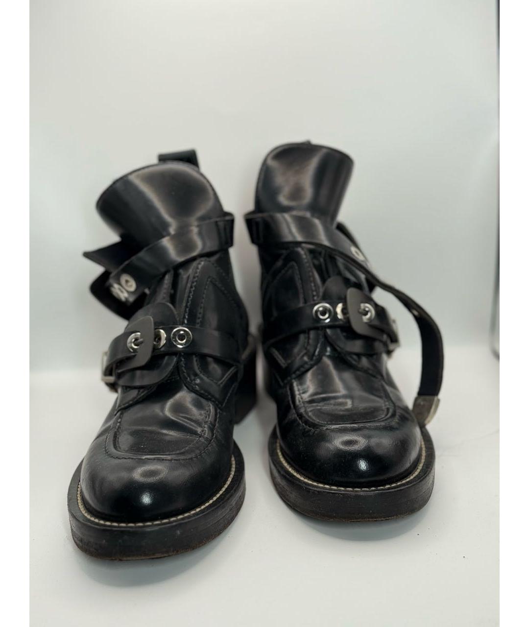 BALENCIAGA Черные кожаные ботинки, фото 3