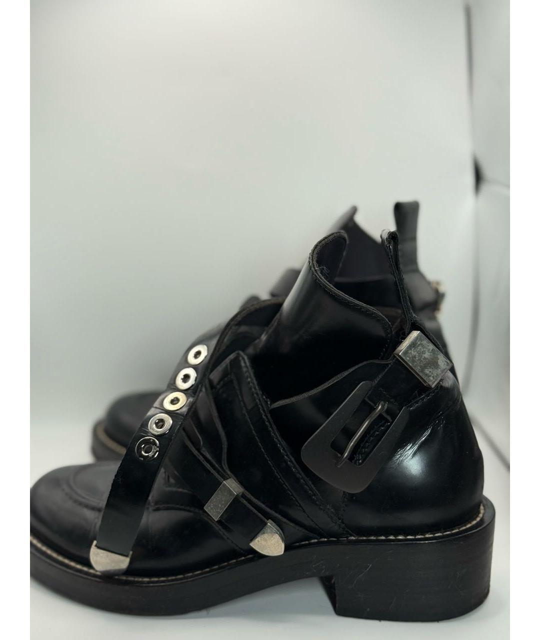 BALENCIAGA Черные кожаные ботинки, фото 5