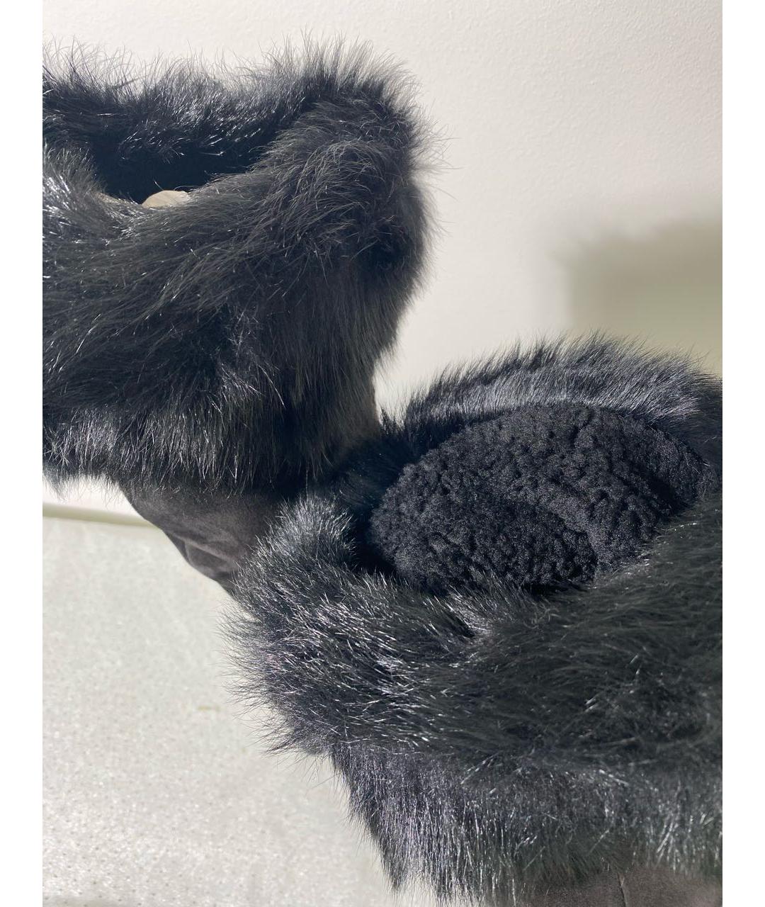 POLO RALPH LAUREN Черные замшевые сапоги, фото 5