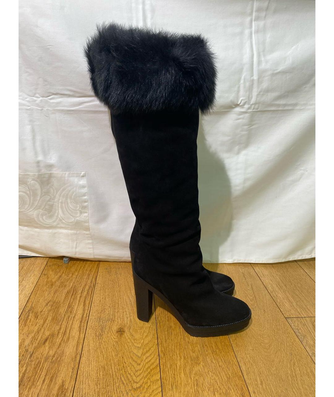 POLO RALPH LAUREN Черные замшевые сапоги, фото 7
