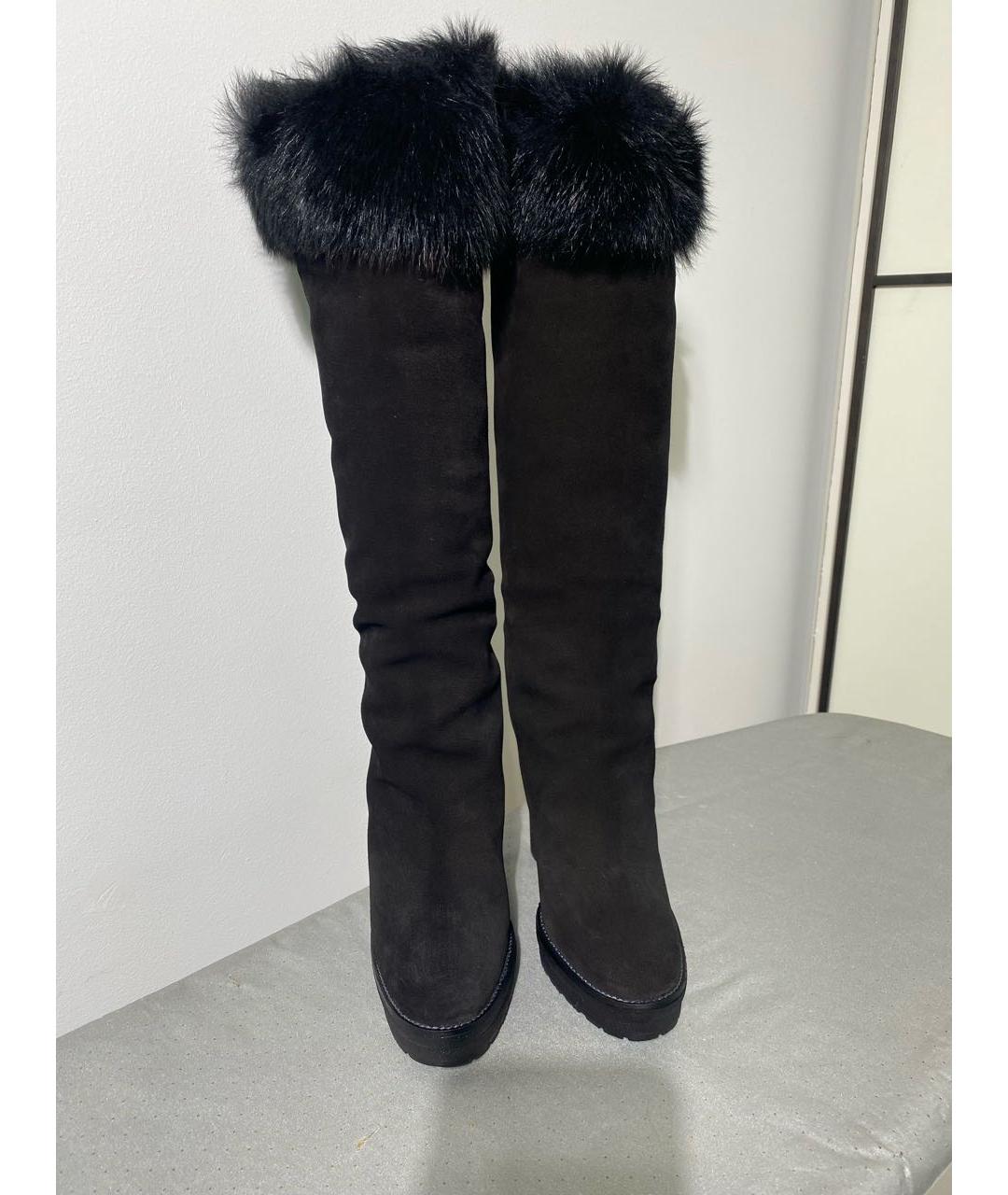 POLO RALPH LAUREN Черные замшевые сапоги, фото 2