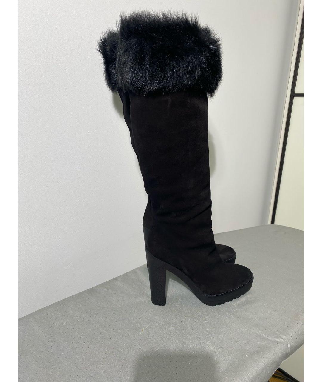 POLO RALPH LAUREN Черные замшевые сапоги, фото 6
