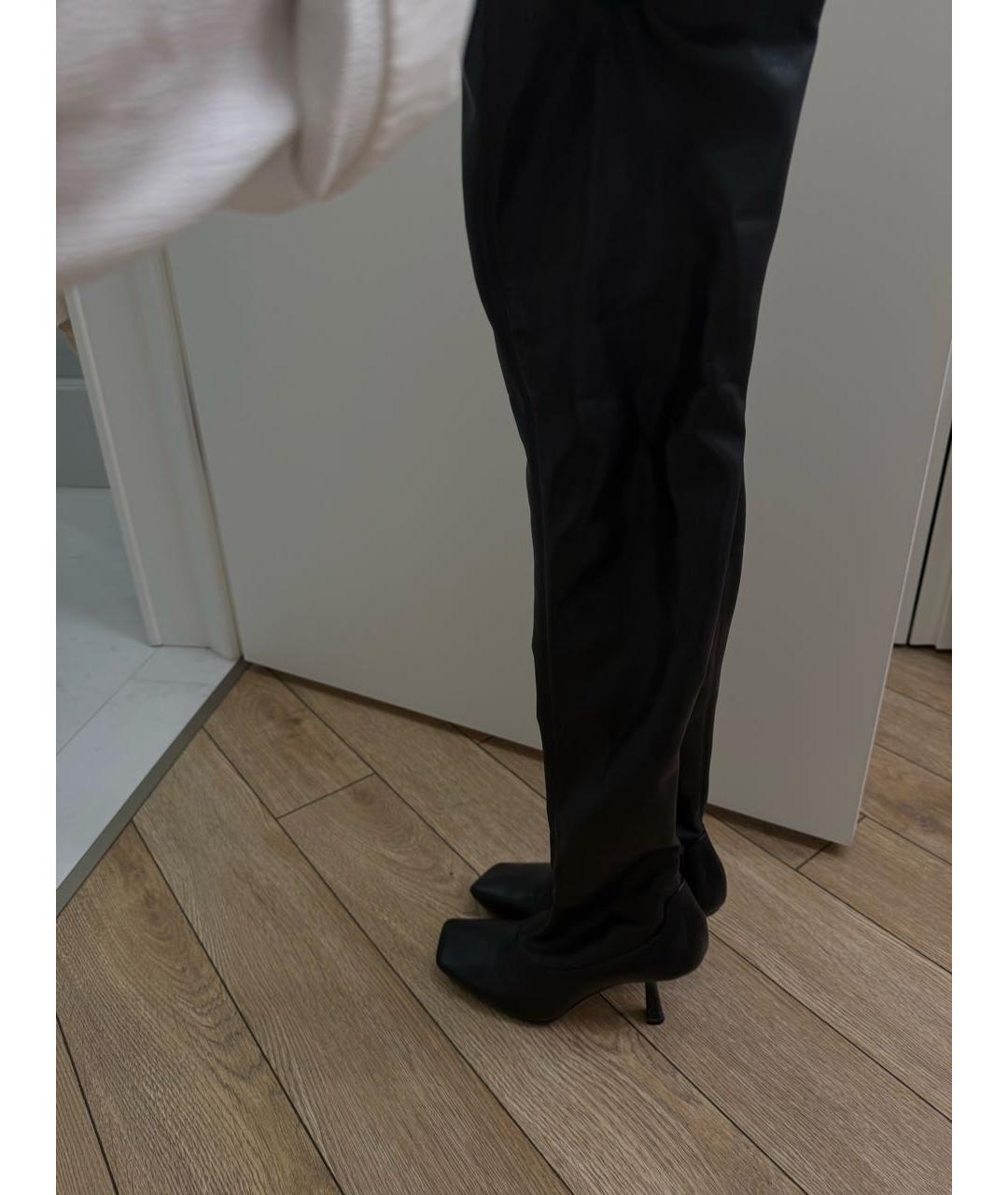 JIMMY CHOO Черные кожаные сапоги, фото 2