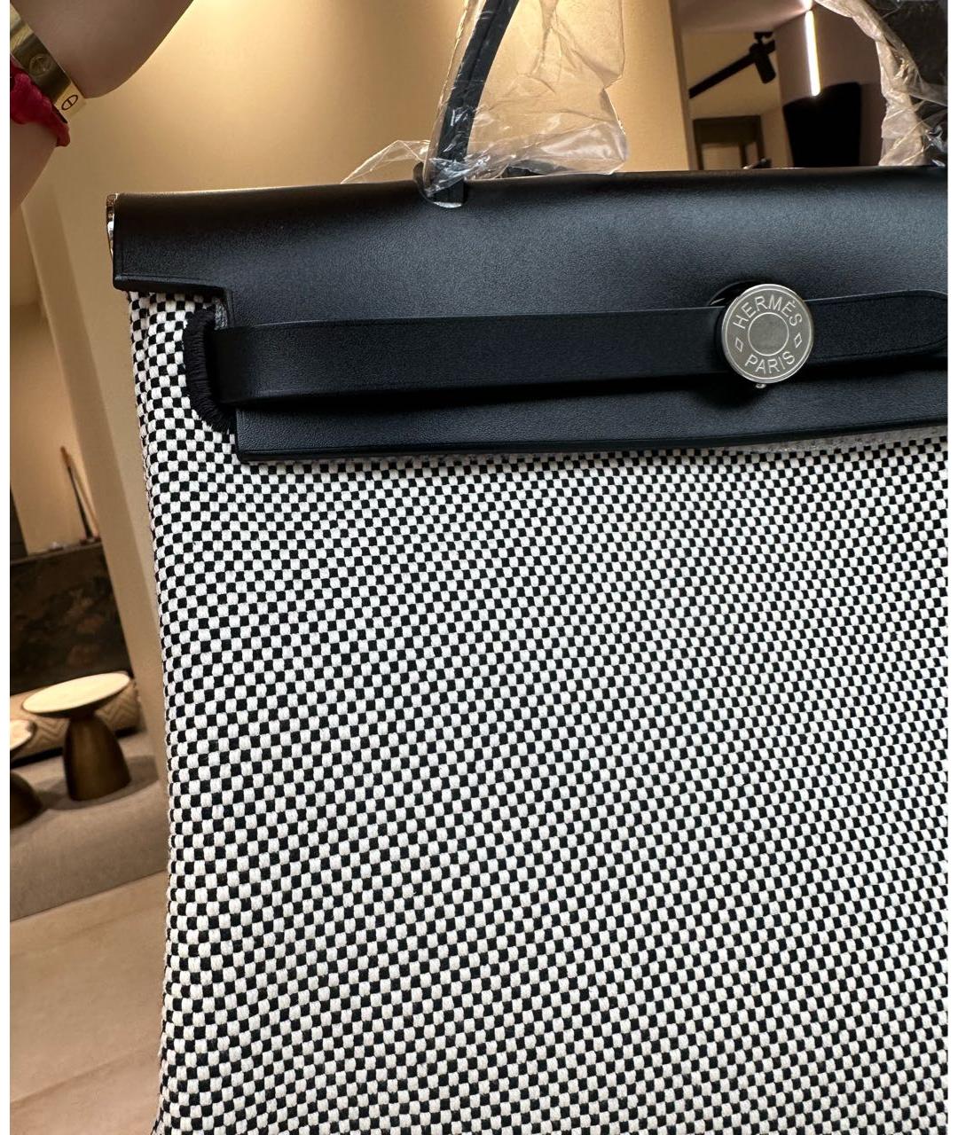 HERMES Черная кожаная сумка через плечо, фото 3