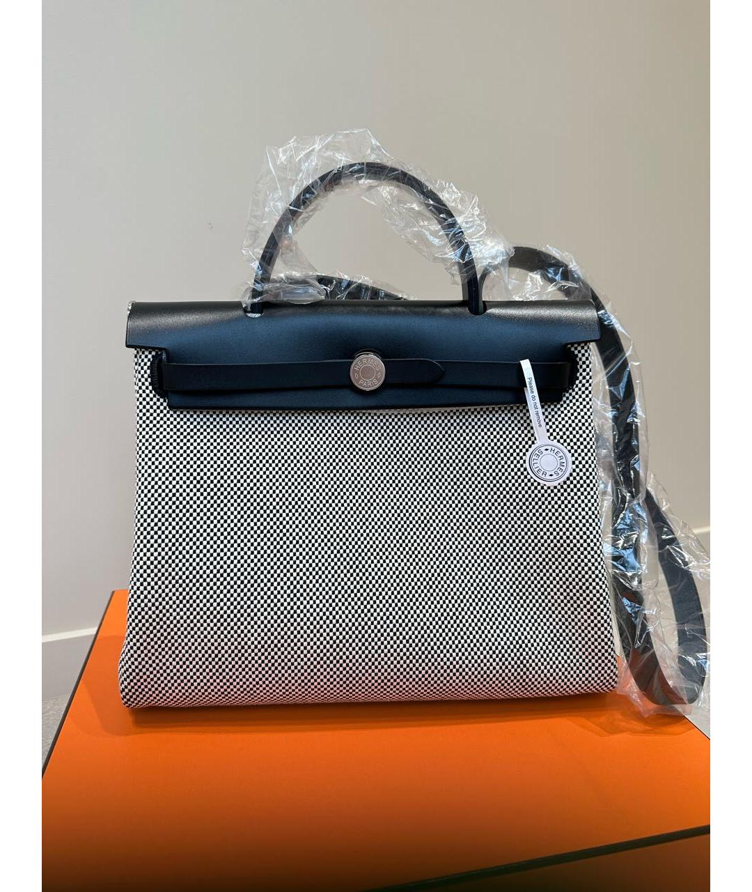 HERMES Черная кожаная сумка через плечо, фото 7