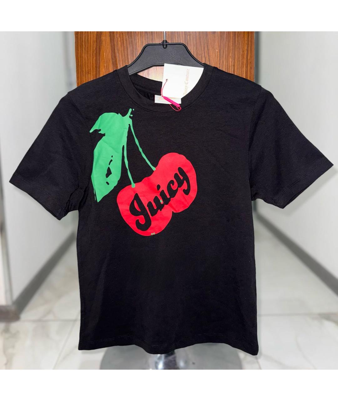 JUICY COUTURE Черная хлопковая футболка, фото 8