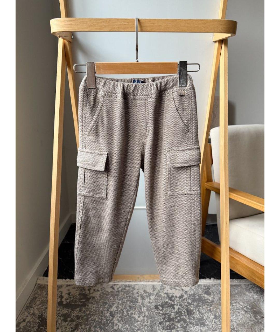 IL GUFO Бежевые хлопковые брюки и шорты, фото 5