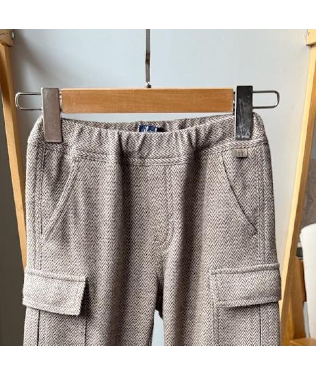 IL GUFO Бежевые хлопковые брюки и шорты, фото 3