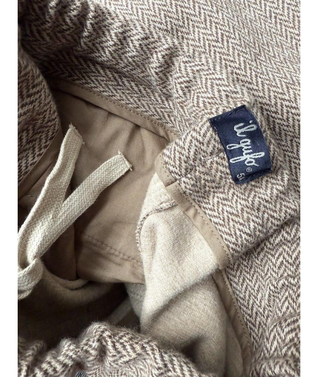 IL GUFO Бежевые хлопковые брюки и шорты, фото 4