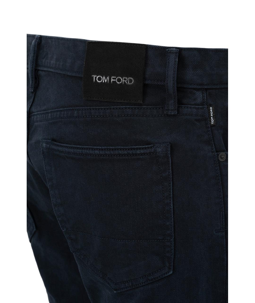 TOM FORD Темно-синие хлопко-эластановые джинсы скинни, фото 5