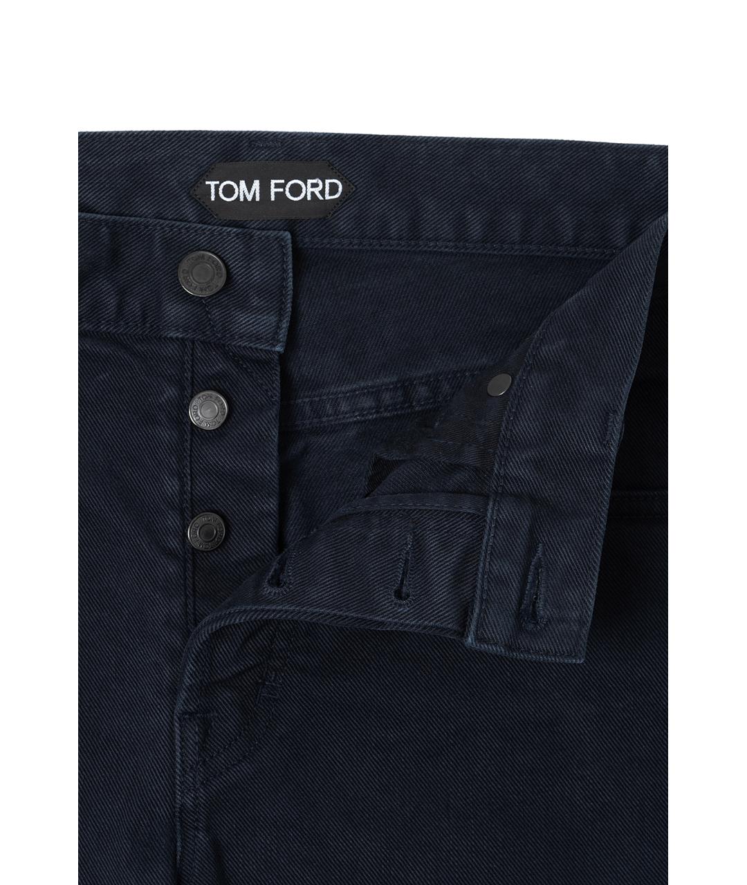 TOM FORD Темно-синие хлопко-эластановые джинсы скинни, фото 3