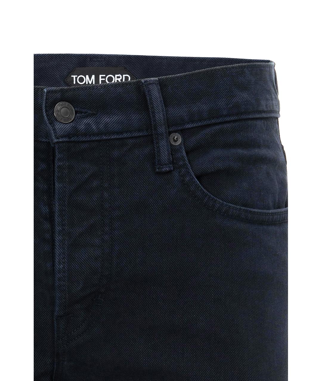 TOM FORD Темно-синие хлопко-эластановые джинсы скинни, фото 4