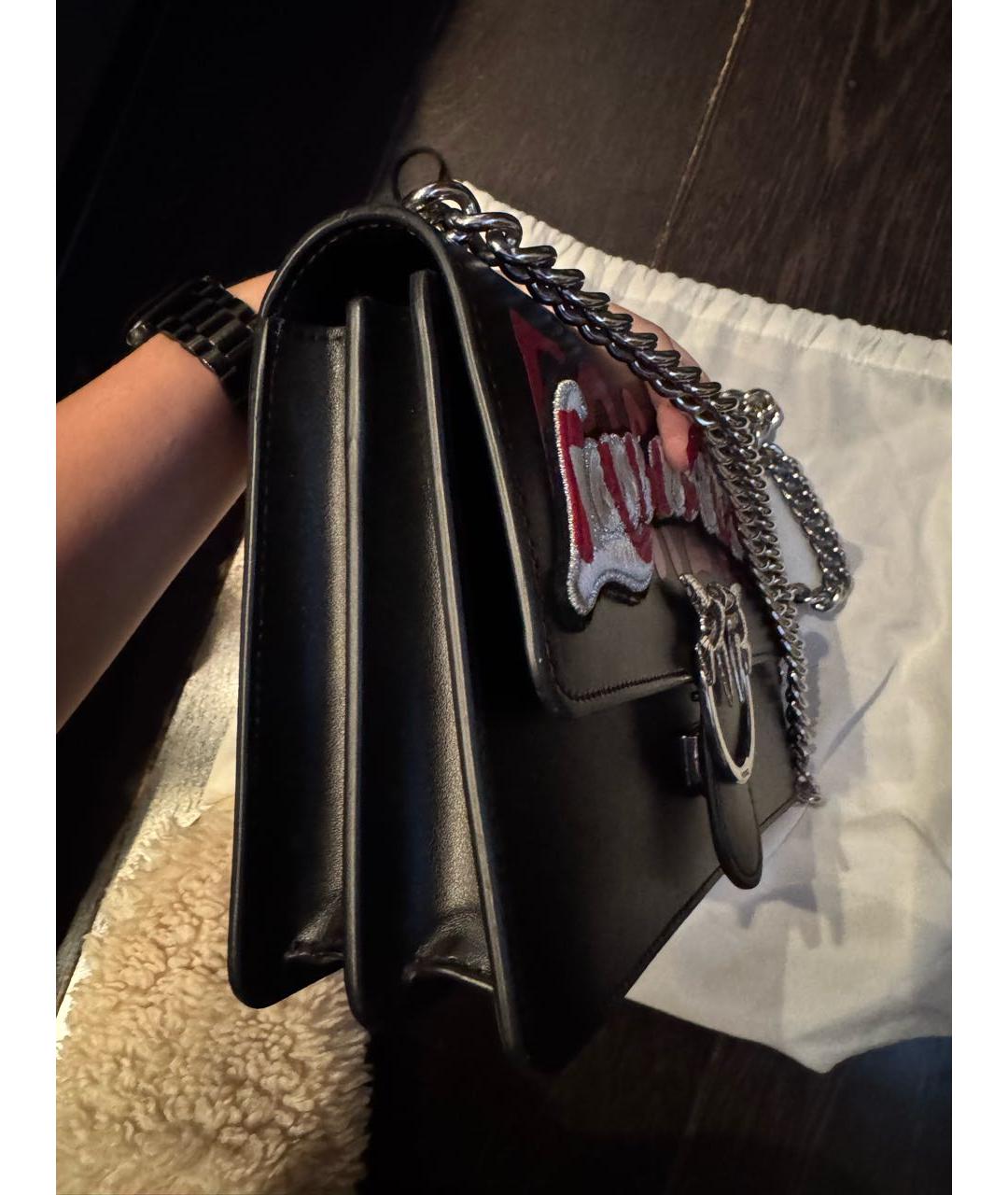 PINKO Черная кожаная сумка через плечо, фото 2