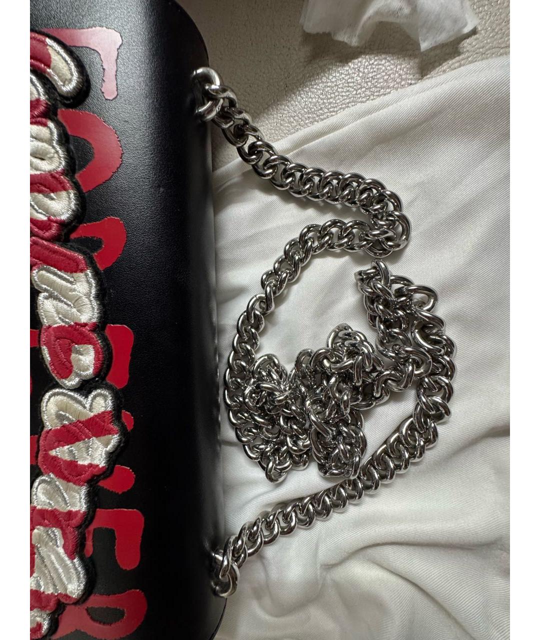 PINKO Черная кожаная сумка через плечо, фото 5