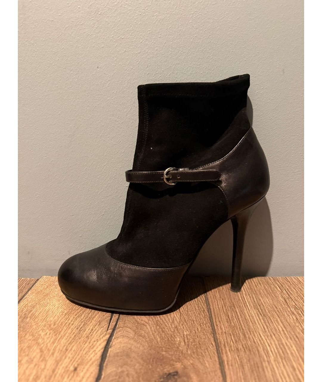 DOLCE&GABBANA Черные замшевые ботильоны, фото 9