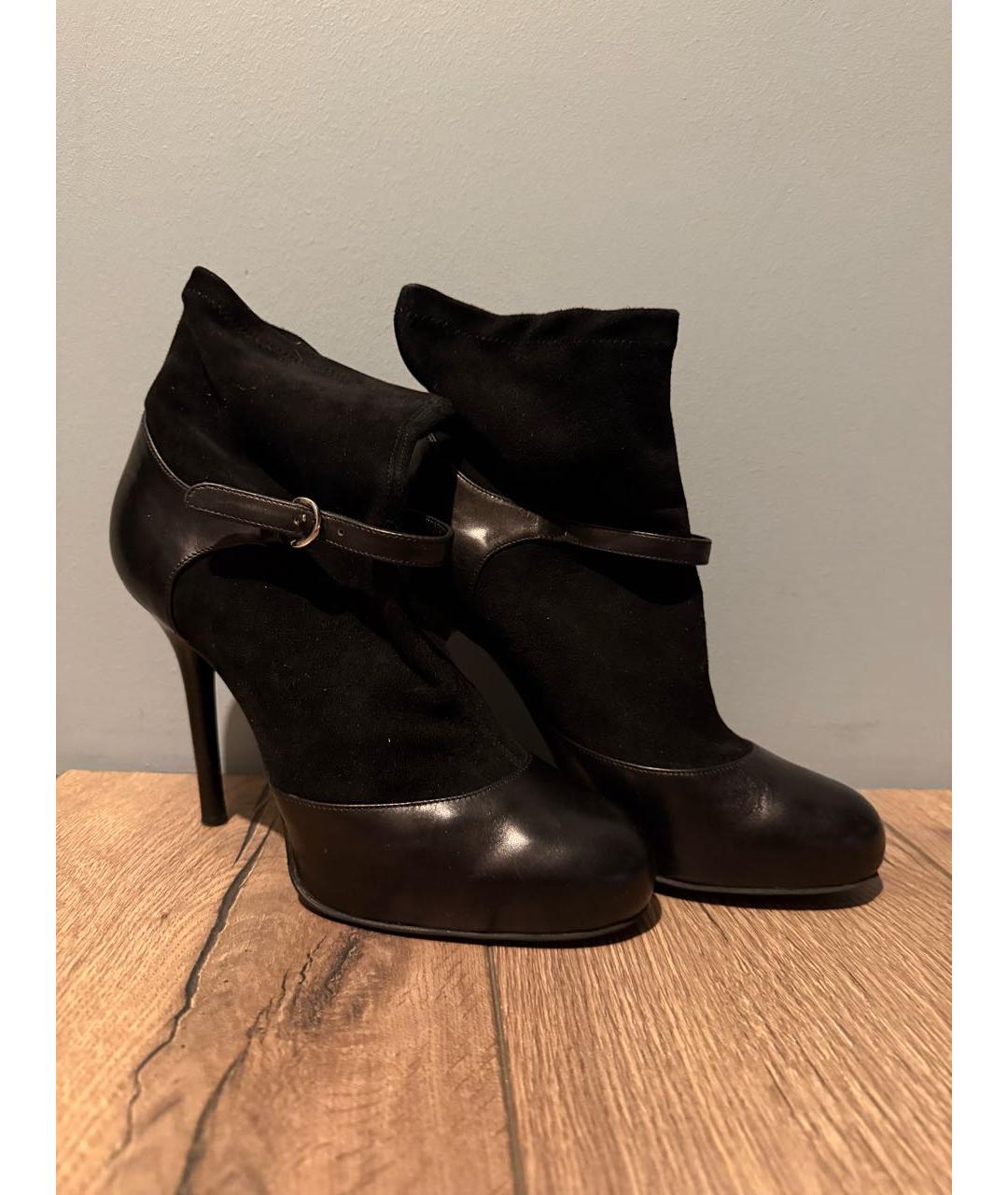 DOLCE&GABBANA Черные замшевые ботильоны, фото 2