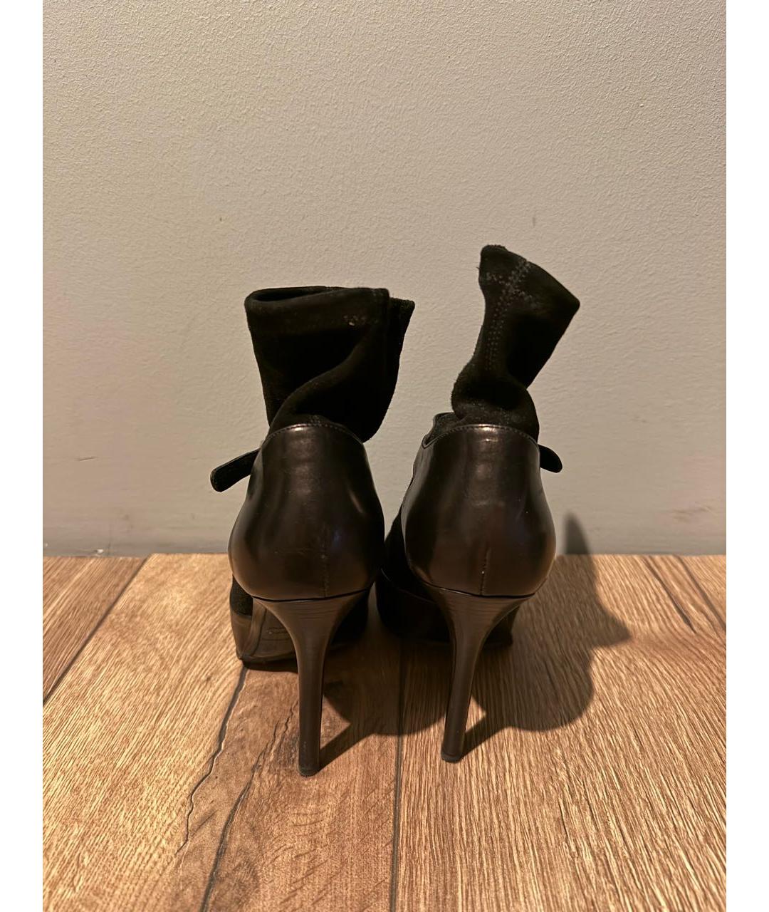 DOLCE&GABBANA Черные замшевые ботильоны, фото 4