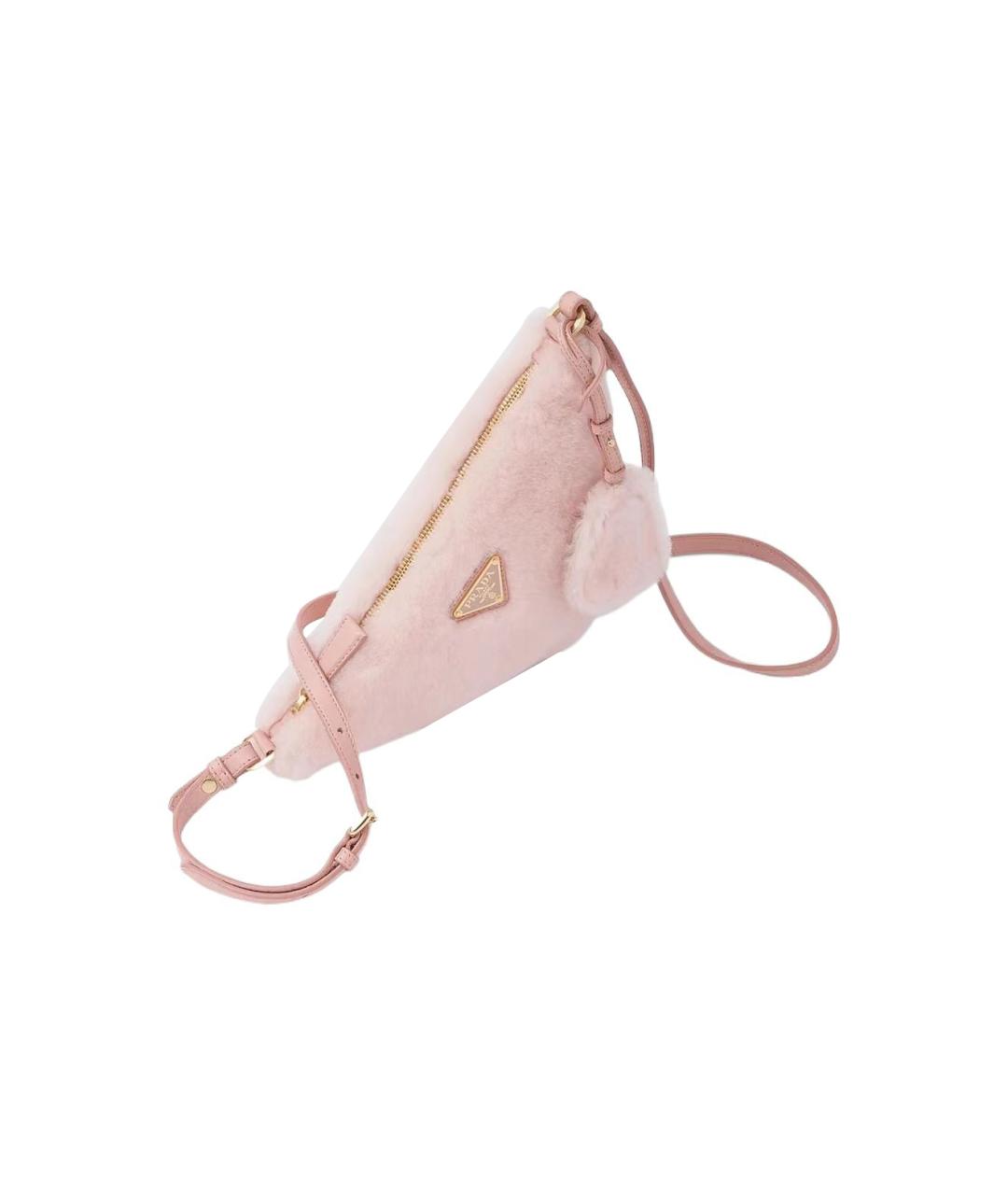 PRADA Розовая меховая сумка через плечо, фото 2