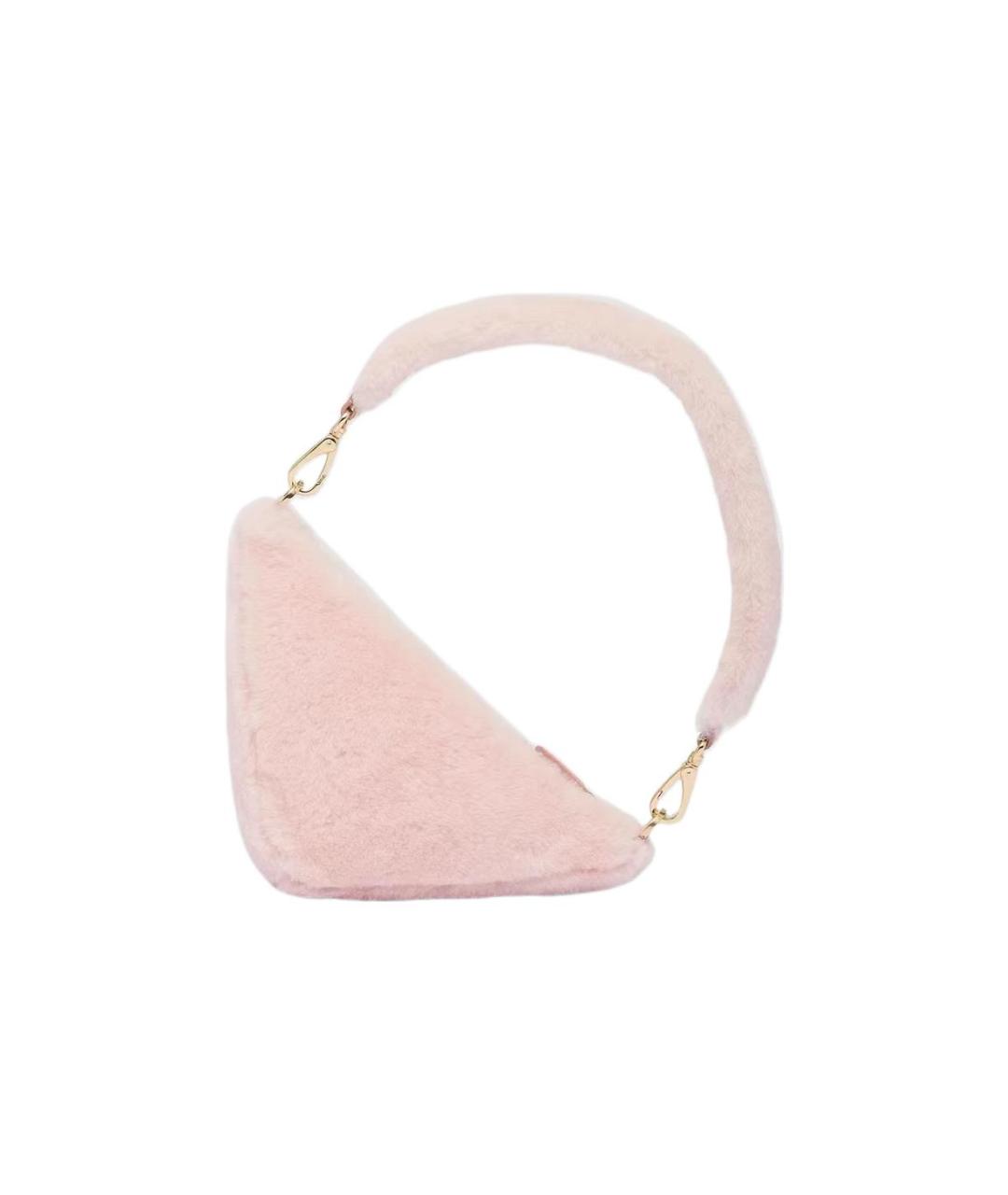 PRADA Розовая меховая сумка через плечо, фото 3