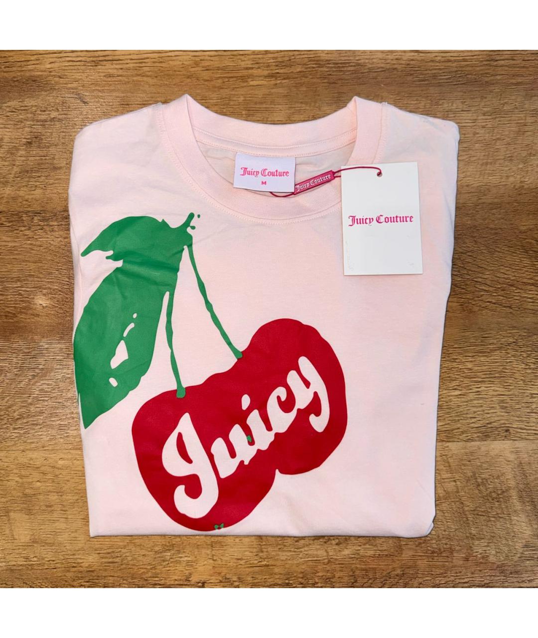 JUICY COUTURE Розовая хлопковая футболка, фото 2