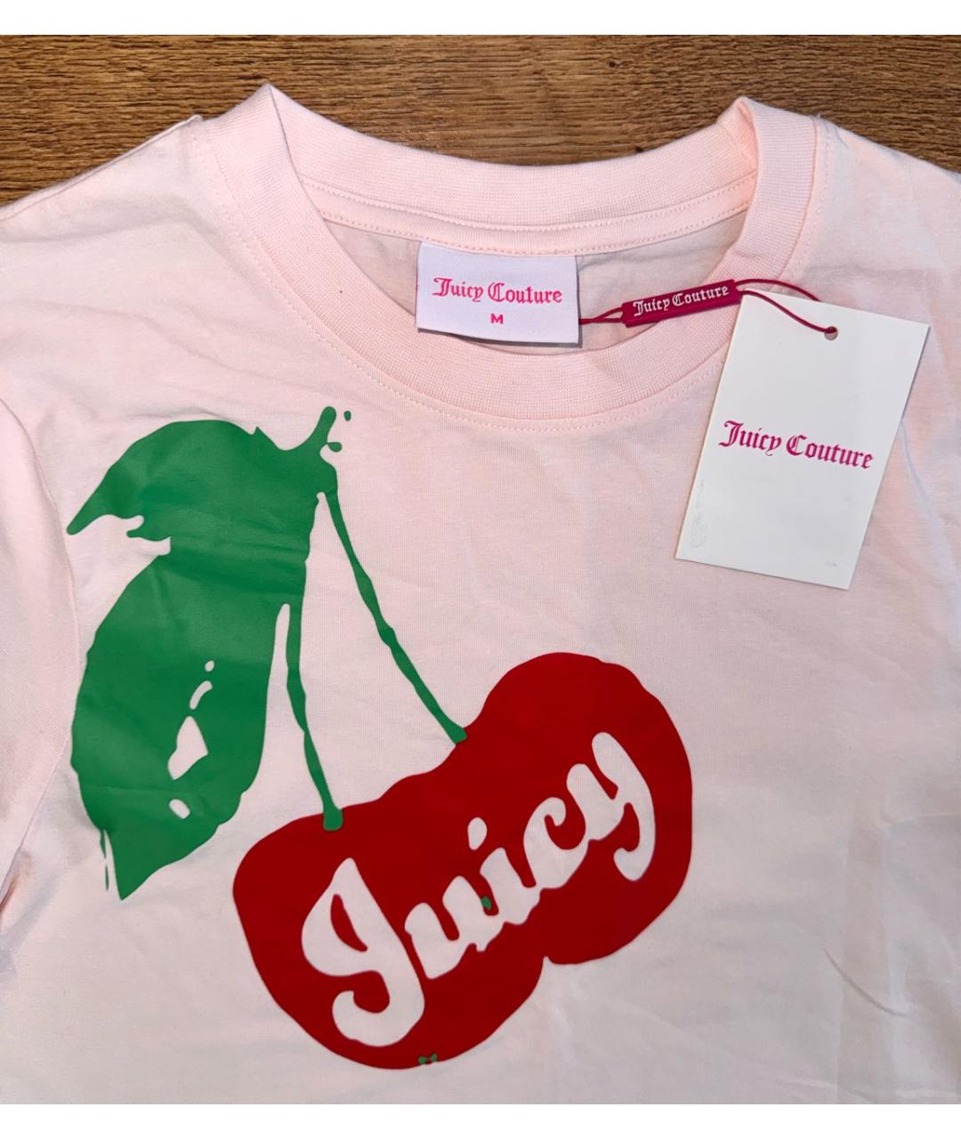 JUICY COUTURE Розовая хлопковая футболка, фото 6