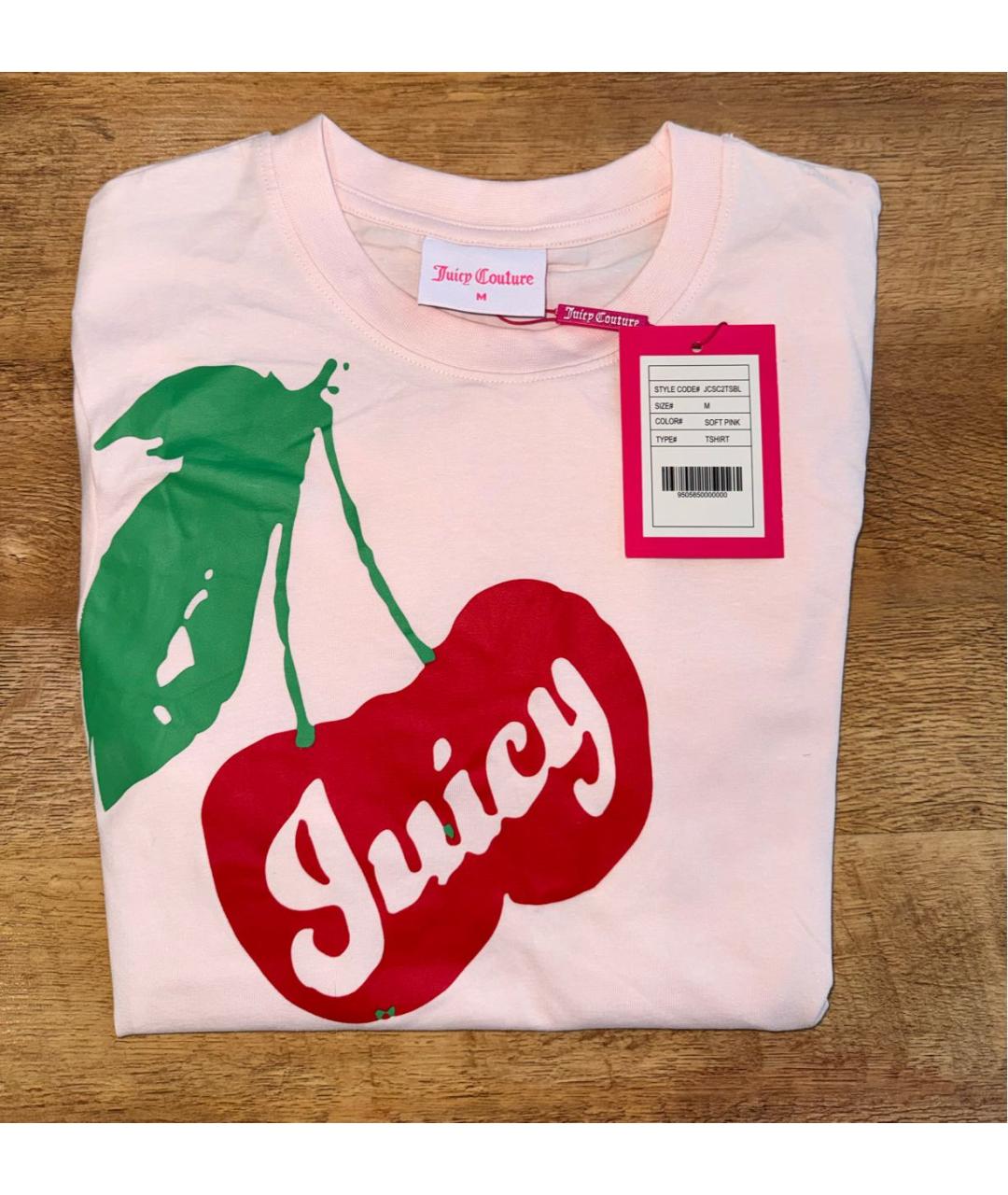 JUICY COUTURE Розовая хлопковая футболка, фото 3
