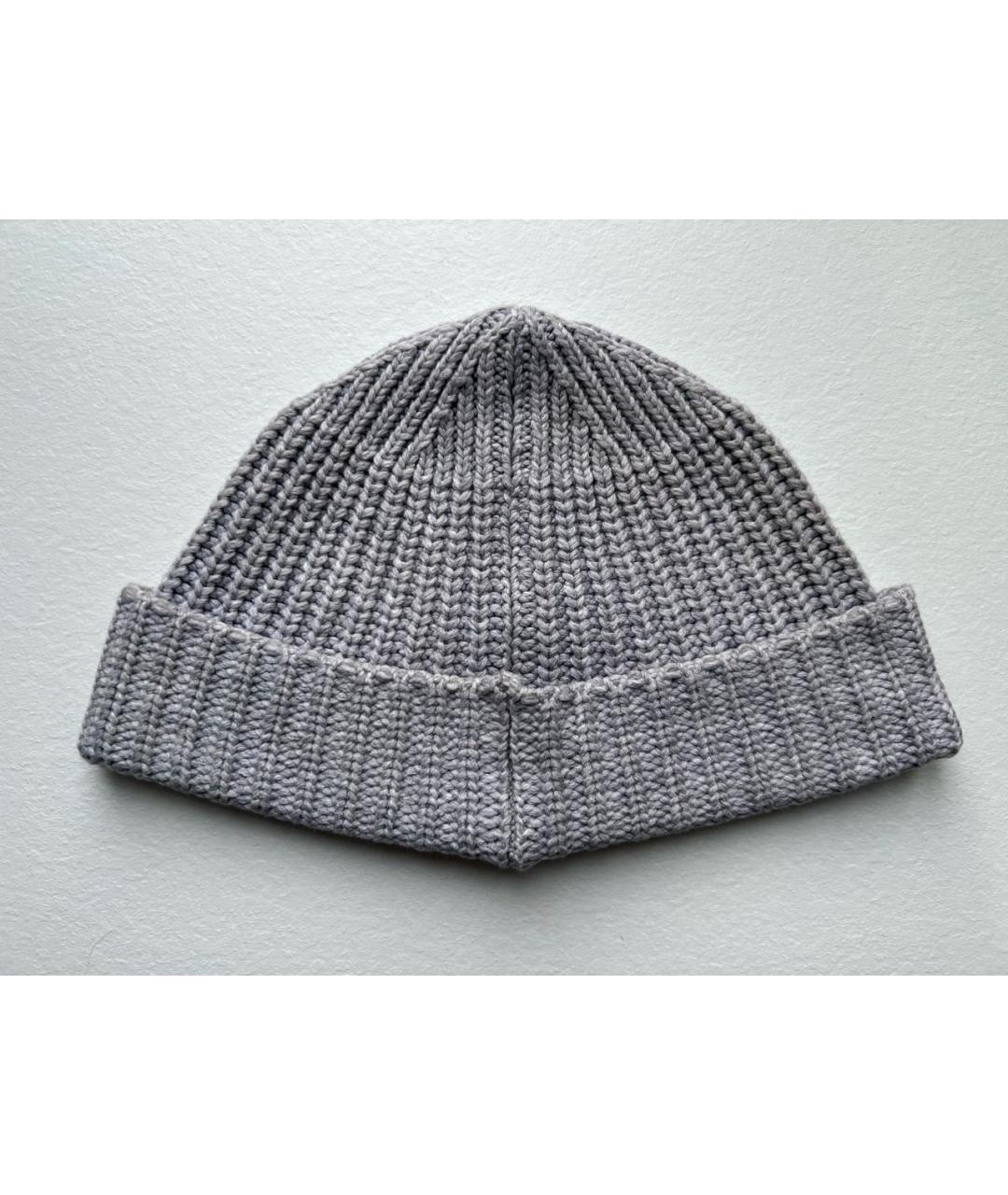 STONE ISLAND Серая шерстяная шапка, фото 2