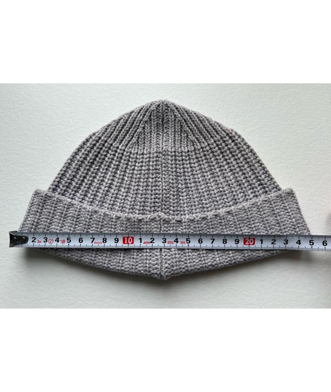 STONE ISLAND Серая шерстяная шапка, фото 6